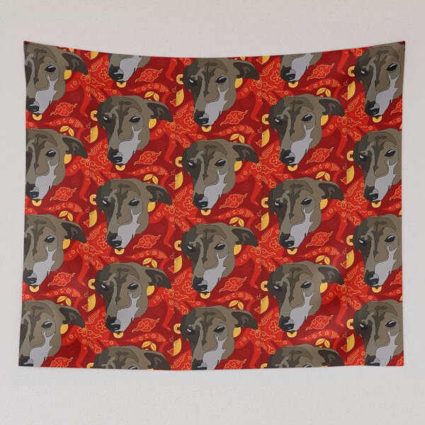 Item preview, Greyhound Chinese new year designed and sold by LeahcarsArt.