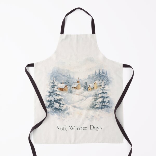 Item preview, Soft Winter Days – Cozy Snow Village Watercolor Illustration designed and sold by SidTastic .