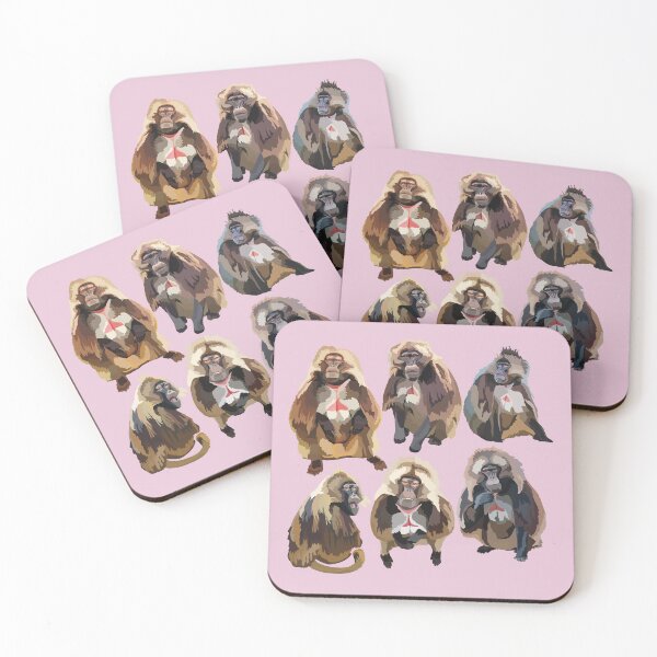Item preview, G is for Gelada, Gelada Baboon – Unique Ethiopian Highland Primate Illustration designed and sold by PrettylittlepastelUk.