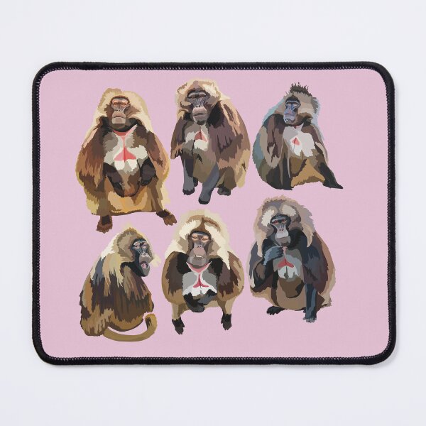 Item preview, G is for Gelada, Gelada Baboon – Unique Ethiopian Highland Primate Illustration designed and sold by PrettylittlepastelUk.