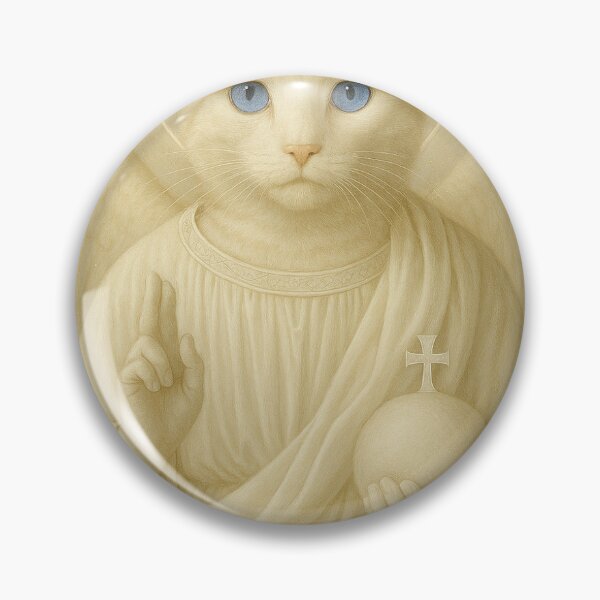 Item preview, Divine White Cat with Blue Eyes | Celestial Aesthetic Goddess Cat designed and sold by Konsti333.