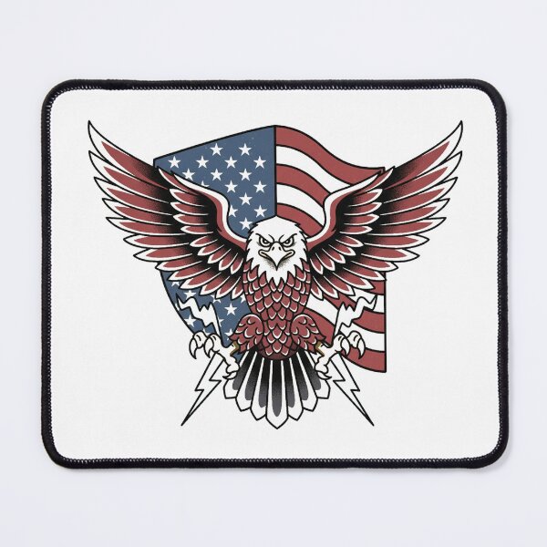 Item preview, Patriotic Eagle Lightning American Flag Graphic designed and sold by Merchifyme2000.