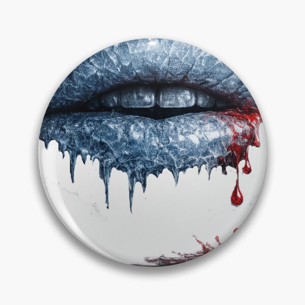 Item preview, Ice Blood Lips – Frozen Crystal Lips with Dripping Blood designed and sold by BoldLineDesign.