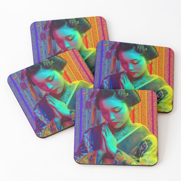 Item preview, Geisha in red - glamorous fashion portrait designed and sold by KsaveraArt.