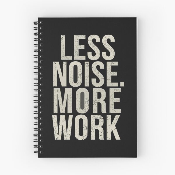 Item preview, Less Noise More Work Wall Art | Discipline Mindset Poster | Minimalist Print designed and sold by NatureNinja.