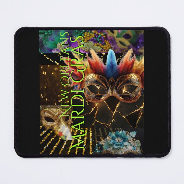 Item preview, Mardi Gras New Orleans Photo Collage Colorful Design designed and sold by EarthArtDesigns.