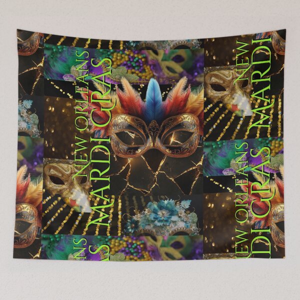 Item preview, Mardi Gras New Orleans Photo Collage Colorful Design designed and sold by EarthArtDesigns.