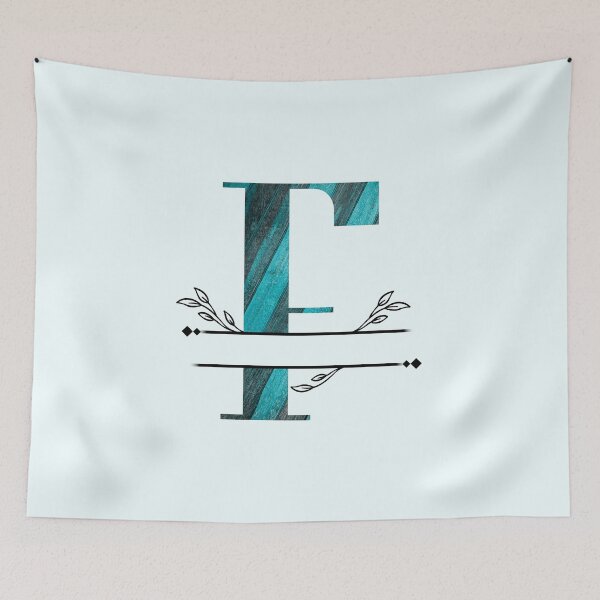 Item preview, Monogram...F... with blue and black/grey wood background designed and sold by CHASAcreative.