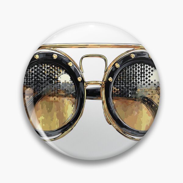 Item preview, Steampunk Aviator Goggles Vintage Retro Cyberpunk Sunglasses Design designed and sold by TheFiradelle.