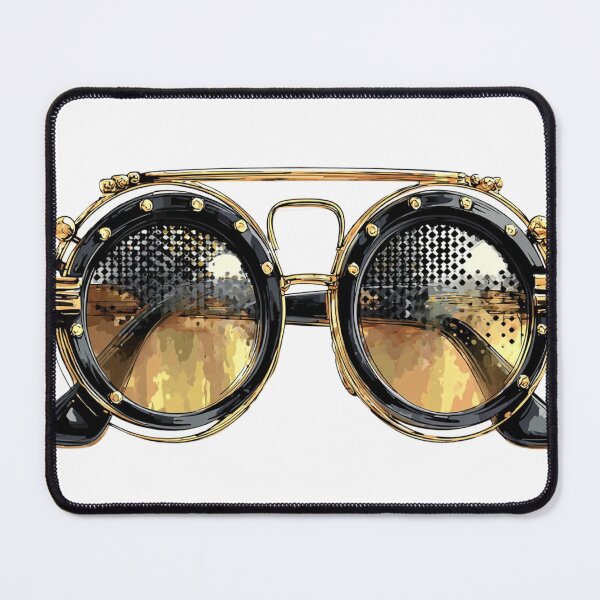 Item preview, Steampunk Aviator Goggles Vintage Retro Cyberpunk Sunglasses Design designed and sold by TheFiradelle.