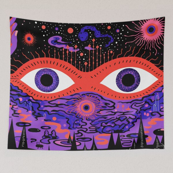 Item preview, Trippy and psychedelic artwork. Surreal illustration in vivid multicolors designed and sold by anytka.