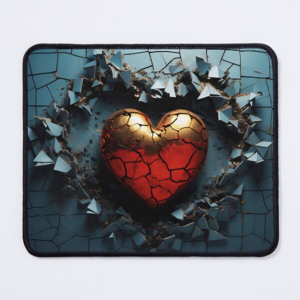 Item preview, Shattered Love: Heart Breaking Through Wall designed and sold by anytka.