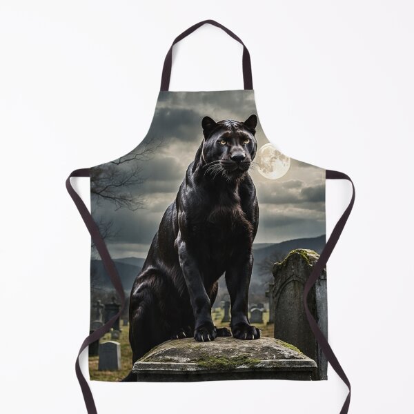 Item preview, dark panther graveyard full moon gothic art designed and sold by Traumrausch.