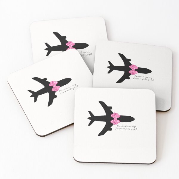 Item preview, Travel is My Favourite Gift - Polka Dot Pink Aviation designed and sold by MirAgi.