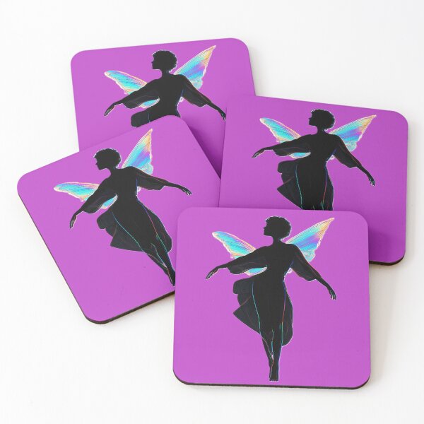 Item preview, Black Neon beautifull  girls dance whith wings   designed and sold by Kat's Design Hub.