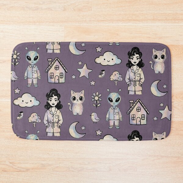 Item preview, Cat Alien Pinup Girl Kawaii Sticker Set designed and sold by FRH Design ⭐⭐⭐⭐⭐.