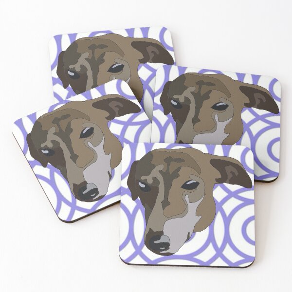 Item preview, Copy of Copy of Greyhound purple pattern designed and sold by LeahcarsArt.
