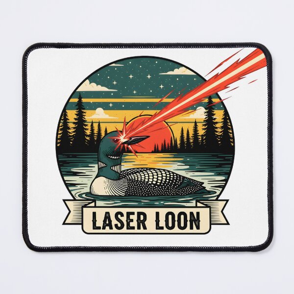 Item preview, Laser Loon Synthwave Retro Futuristic Bird Design designed and sold by Latikshop.