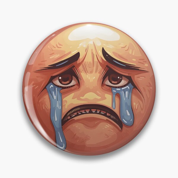 Item preview, Emotional Melancholy: Tear-Streaked Sad Face Sticker Design designed and sold by StickerNexa.