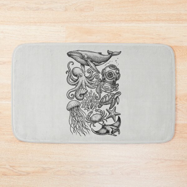 Item preview, Classic Marine Biology - Vintage Black Ink Engraving designed and sold by DigitalGlade.