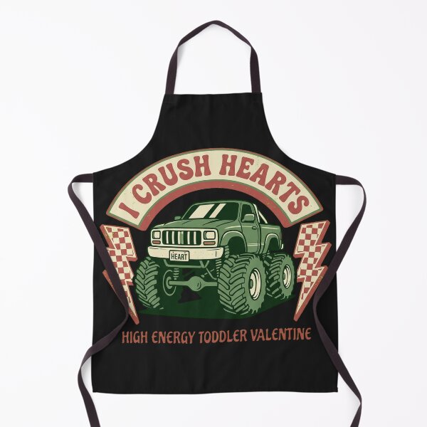 Item preview, Retro Valentine Monster Truck 80s Checkerboard Lightning Toddler designed and sold by Thaivi Design.