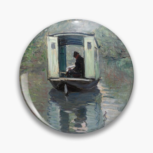 Item preview, The Studio Boat Le Bateau Atelier by Claude Monet: Tranquil River Poster designed and sold by artofuniverse.