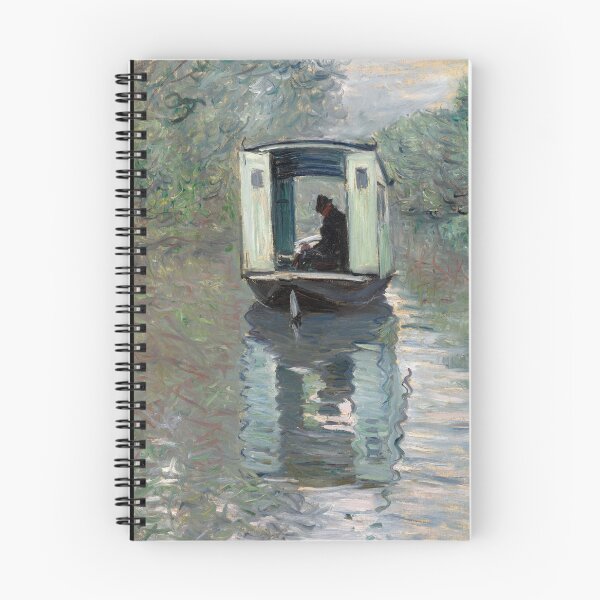 Item preview, The Studio Boat Le Bateau Atelier by Claude Monet: Tranquil River Poster designed and sold by artofuniverse.