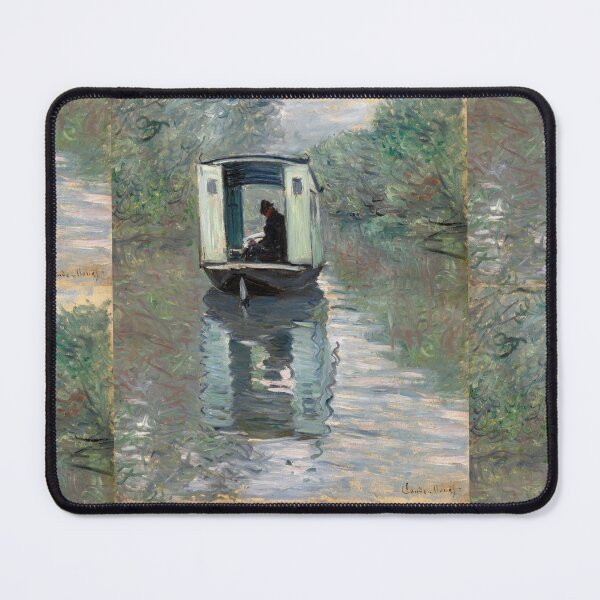 Item preview, The Studio Boat Le Bateau Atelier by Claude Monet: Tranquil River Poster designed and sold by artofuniverse.