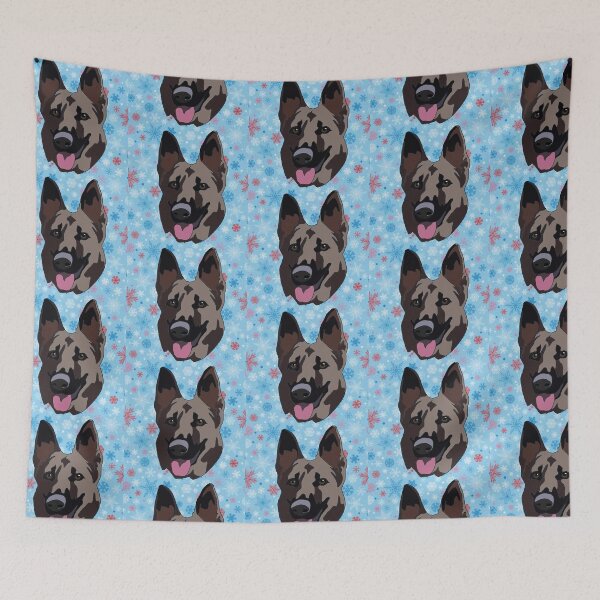 Item preview, German shepherd winter pattern designed and sold by LeahcarsArt.
