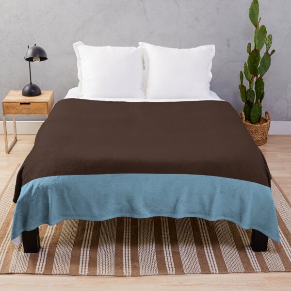 Item preview, Color Block Minimalist Solid in Light Blue and Dark Brown designed and sold by kierkegaard.