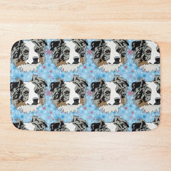 Item preview, Aussie shepherd winter pattern designed and sold by LeahcarsArt.