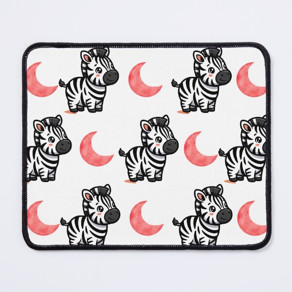 Item preview, Cute Zebra Pattern with Red Moons | Adorable Design designed and sold by lunadesignsmoon.