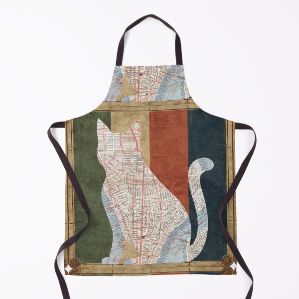 Item preview, Vintage map with cat silhouette designed and sold by Karitza Daniela.