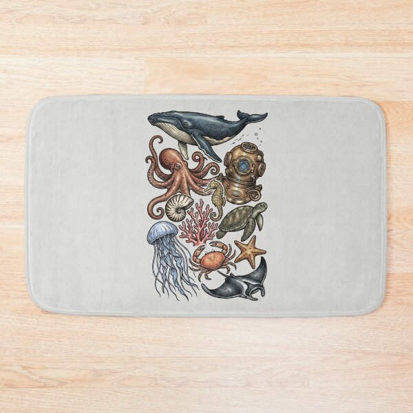 Item preview, Colorful Marine Biology - Vintage Ocean Chart designed and sold by DigitalGlade.
