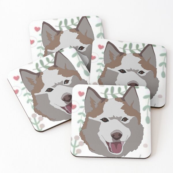 Artikelvorschau, Husky-Valentinstagsmuster entworfen und verkauft von LeahcarsArt.