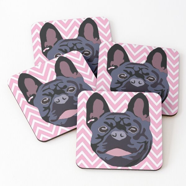 Item preview, Frenchie with stripy pattern designed and sold by LeahcarsArt.