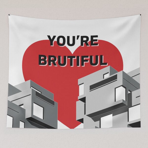 Item preview, Habitat 67 - You're Brutiful Black and White / Monochrome designed and sold by sketchingarchi.