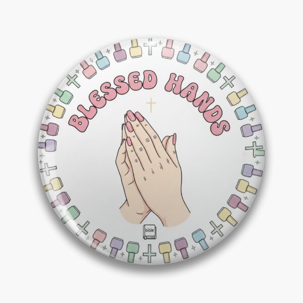 Item preview, Blessed Hands – Christian Nail Tech Pastel Sticker Design designed and sold by Illustrated Faith.