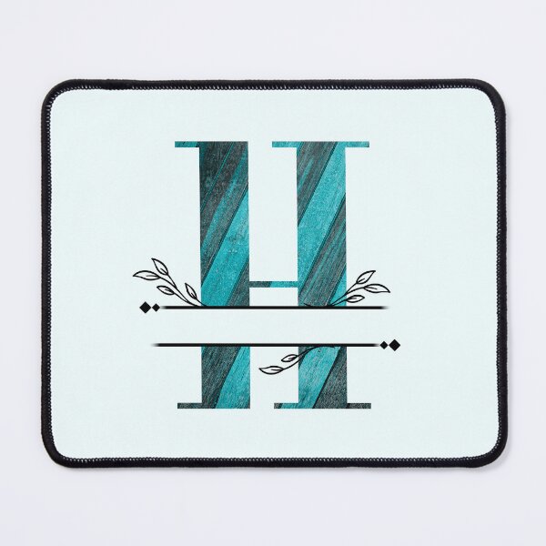 Item preview, Monogram...H... with blue and black/grey wood background designed and sold by CHASAcreative.