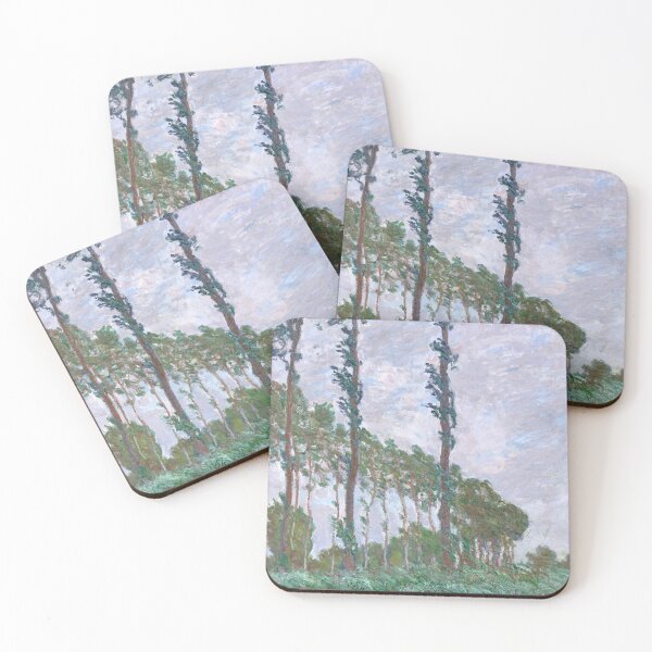 Item preview, Wind Effect Series of the Poplars by Claude Monet: Impressionist Landscape Poster designed and sold by artofuniverse.