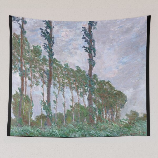 Item preview, Wind Effect Series of the Poplars by Claude Monet: Impressionist Landscape Poster designed and sold by artofuniverse.