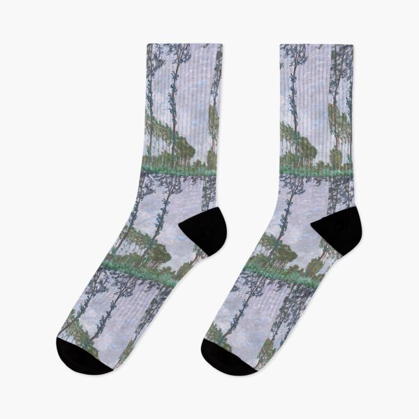 Item preview, Wind Effect Series of the Poplars by Claude Monet: Impressionist Landscape Poster designed and sold by artofuniverse.
