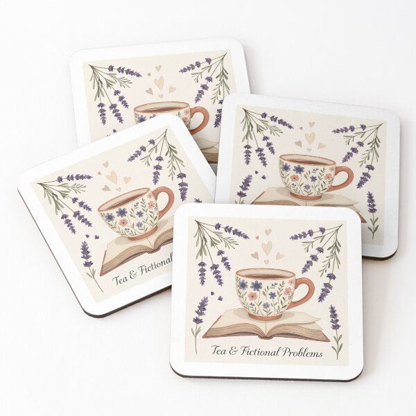 Item preview, Tea & Fictional Problems Cozy Bookish Sticker designed and sold by OrikuStudio.