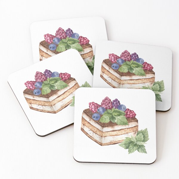 Item preview, Tiramisu Dessert with Berries and Mint designed and sold by Flowersforbear.