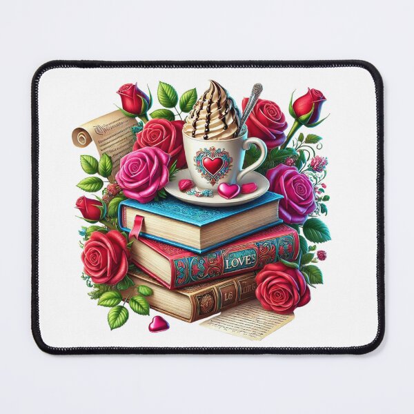 Item preview, Valentine Coffee Roses Illustration – Romantic Floral Coffee Art for Love Gifts designed and sold by Lulunza.