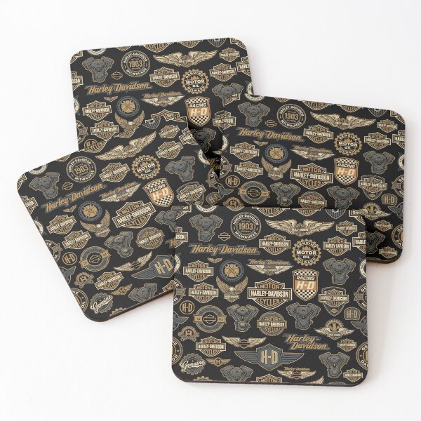 Item preview, Harley Davidson All Over Logo Pattern – Classic Biker Style Art designed and sold by enzoade.