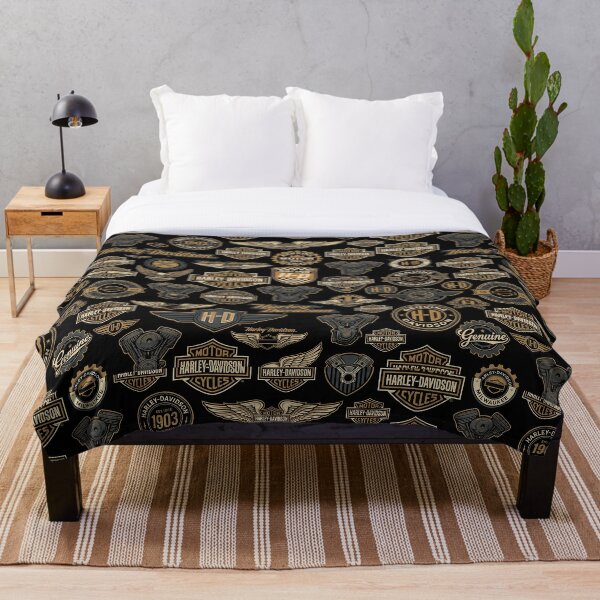 Item preview, Harley Davidson All Over Logo Pattern – Classic Biker Style Art designed and sold by enzoade.