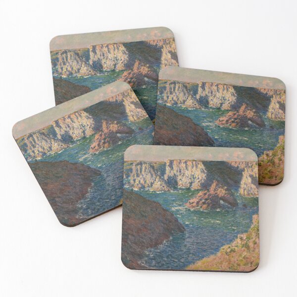 Item preview, Les Rochers De Belle Ile by Claude Monet: Impressionist Coastal Seascape Poster designed and sold by artofuniverse.