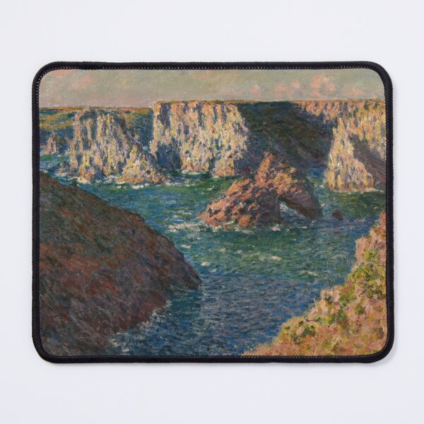 Item preview, Les Rochers De Belle Ile by Claude Monet: Impressionist Coastal Seascape Poster designed and sold by artofuniverse.