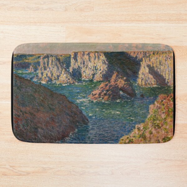 Item preview, Les Rochers De Belle Ile by Claude Monet: Impressionist Coastal Seascape Poster designed and sold by artofuniverse.